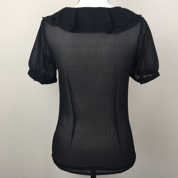ASOS Black Sheer Top - Picture 5 of 7